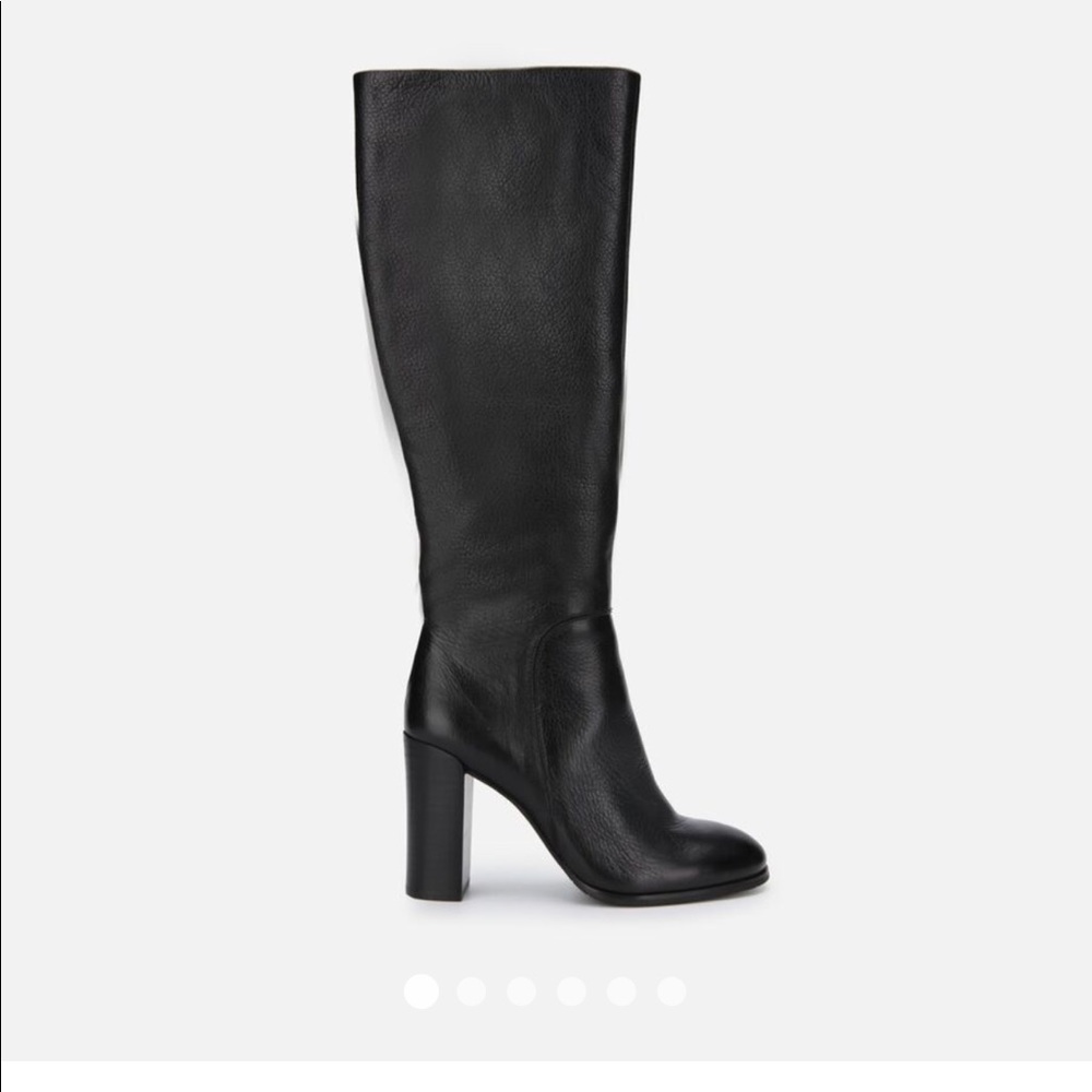 Justin leather high heel knee boot